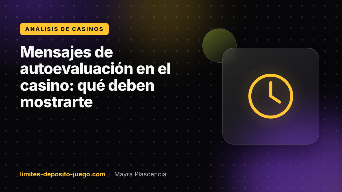 Mensajes de autoevaluación en el casino: qué deben mostrarte