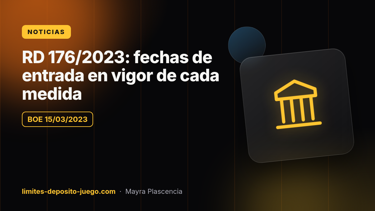 RD 176/2023 entrada en vigor: RD 176/2023: fechas de entrada en vigor de cada medida